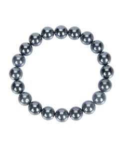 Haematit Armband Natur 10 mm Kugeln aus natürlichem Edelstein