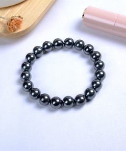 Alternative view of Armband, Hämatit (natur), 10mm Kugeln