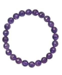 Amethyst Armband Extra 08 mm facettiert aus natürlichem Edelstein