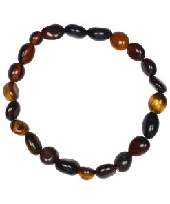 Tigerauge Gemischt Armband 08-10 mm Nuggets aus natürlichem Edelstein