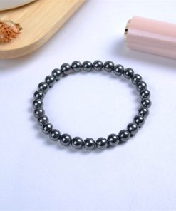 Alternative view of Haematit Armband Natur 8 mm Kugeln
