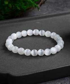 Selenit Armband 8 mm Kugeln
