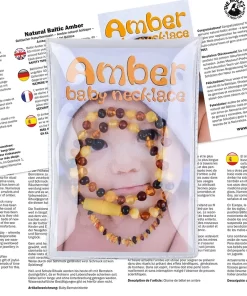 Babykette Barockperlen bunt mit Sicherheitsverschluss