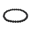 Achat Armband 6mm facettiert schwarz gefaerbt mit dunklen Edelstein Kugeln