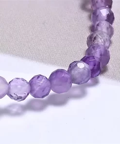 Facettiertes Amethyst Armband Detail