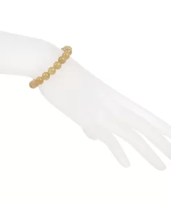 Apatit Armband gelb am Handgelenk