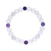 Bergkristall Amethyst Rosenquarz Armband 8 mm – Edelstein Schmuck