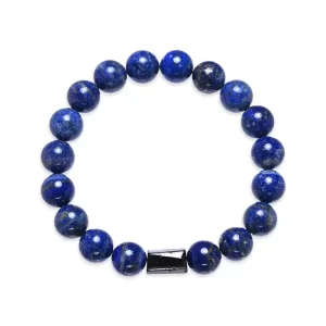 Lapis Lazuli Schörl Armband 10 mm