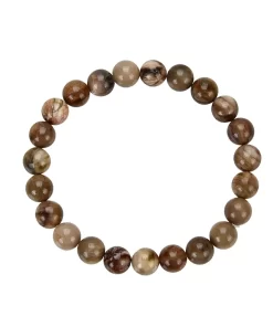 Armband versteinertes Holz 8mm Kugeln aus fossilem Naturstein