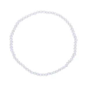 Bergkristall Armband 4mm facettiert mit klaren Edelstein Kugeln