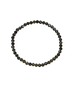 Goldglanzobsidian Armband mit facettierten 03 mm Kugeln