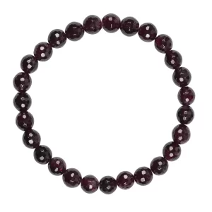 Granat Armband 8mm facettiert mit dunkelroten Edelsteinen