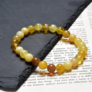 Honigopal Naturstein Armband Detail