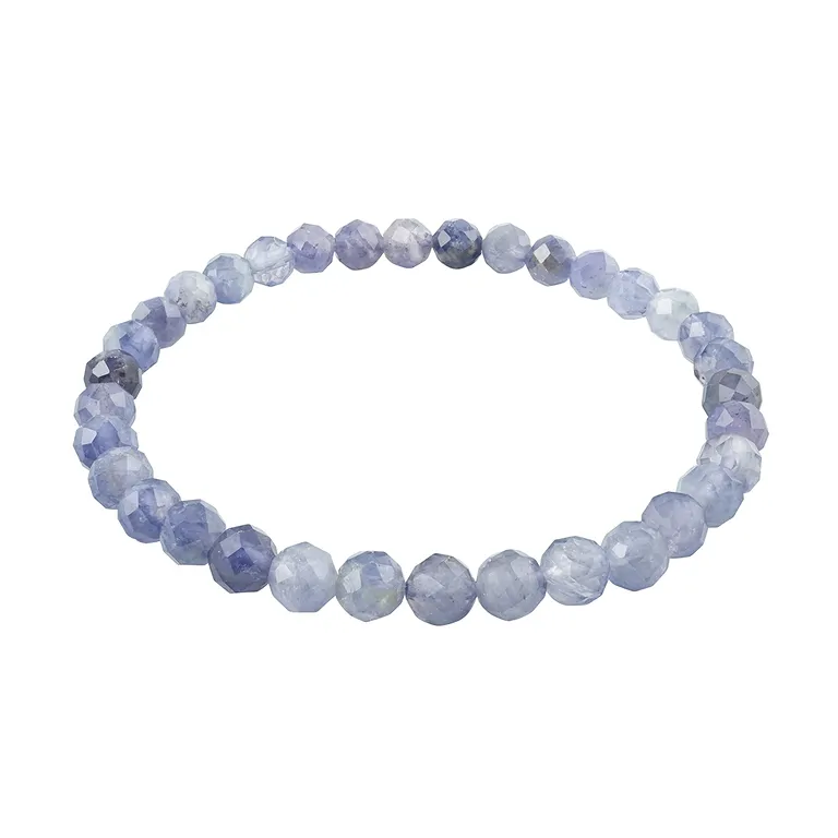 Iolith Armband 6mm facettiert – Edelstein Kugelarmband