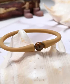 Seitenansicht Jaspis Armband Kugel 8mm