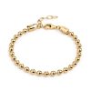 Kugelarmband 4mm Silber 925 vergoldet