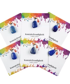 Lapis Lazuli Trommelstein Anhaenger Silber Oese