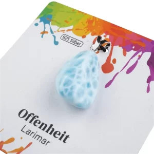 Larimar Trommelstein‑Anhänger seitlich groß
