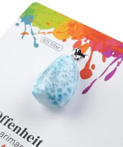 Larimar klein Trommelstein Seitlich
