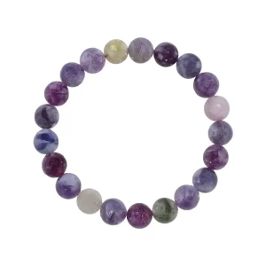 Lepidolith Biotit Armband 10-11mm aus Naturstein