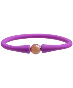 Mondstein Armband Kugel 8mm lila