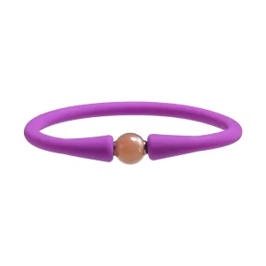Mondstein Armband Kugel 8mm lila