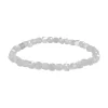 Mondstein Armband weiß 4mm facettiert mit Würfeln