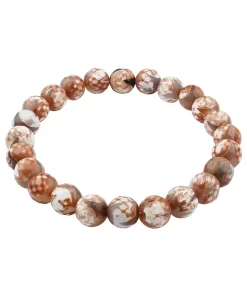 Mongoleiachat Armband Tigerzahn 08 mm Kugeln