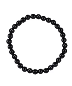 Obsidian Armband 6mm schwarz