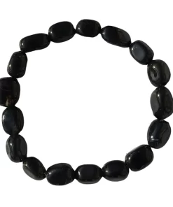 Onyx Armband 10–12 mm Nuggets gefärbt