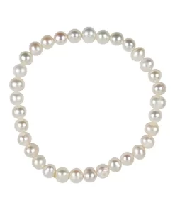 Perlenarmband weiß 6-7mm aus Süßwasserperlen