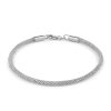 Popcornarmband diamantiert 3mm Silber 925