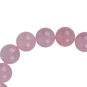 Detailaufnahme Rosenquarz 10mm Kugeln Extra Qualität