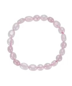 Rosenquarz Armband 06–08 mm Nuggets