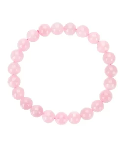 Rosenquarz Armband 8mm Kugeln Extra aus echtem Edelstein