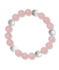 Rosenquarz Bergkristall Armband 10mm Kugeln