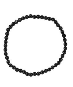 Schörl Armband 4mm facettiert mit schwarzen Kugeln