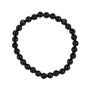 Schörl Armband 6mm facettiert mit schwarzen Kugeln