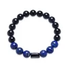Schörl Lapis Lazuli Armband 10mm Kugeln