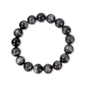 Silberglanzobsidian Armband 10mm