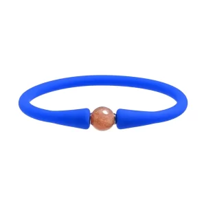 Sonnenstein Armband Kugel 8mm blau