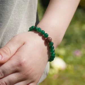 Sternaventurin Dino-Knochen Armband Detail