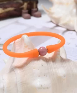 Thulit Kugelarmband 8mm Detail