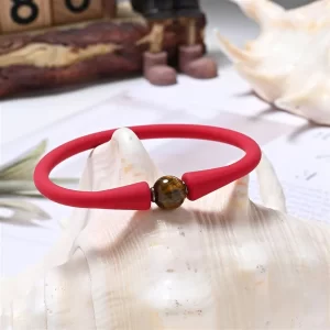 Tigeraue Kugelarmband 8mm Detail