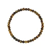 Tigerauge Armband 4mm Kugeln gold