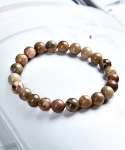 Versteinertes Holz Armband 8mm Kugeln