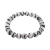 Zebraachat Armband 8mm facettiert mit schwarz weißer Maserung