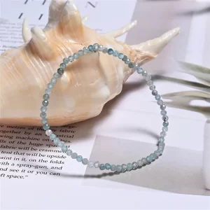 Zirkon Edelstein Armband 3mm elastisch