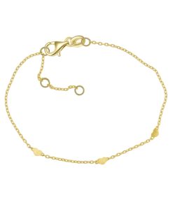 Armband mit 3 Herzen Silber 925 vergoldet