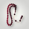 Ates Kehribari Kirmizi Gebetskette in leuchtendem Rot mit System-Quaste